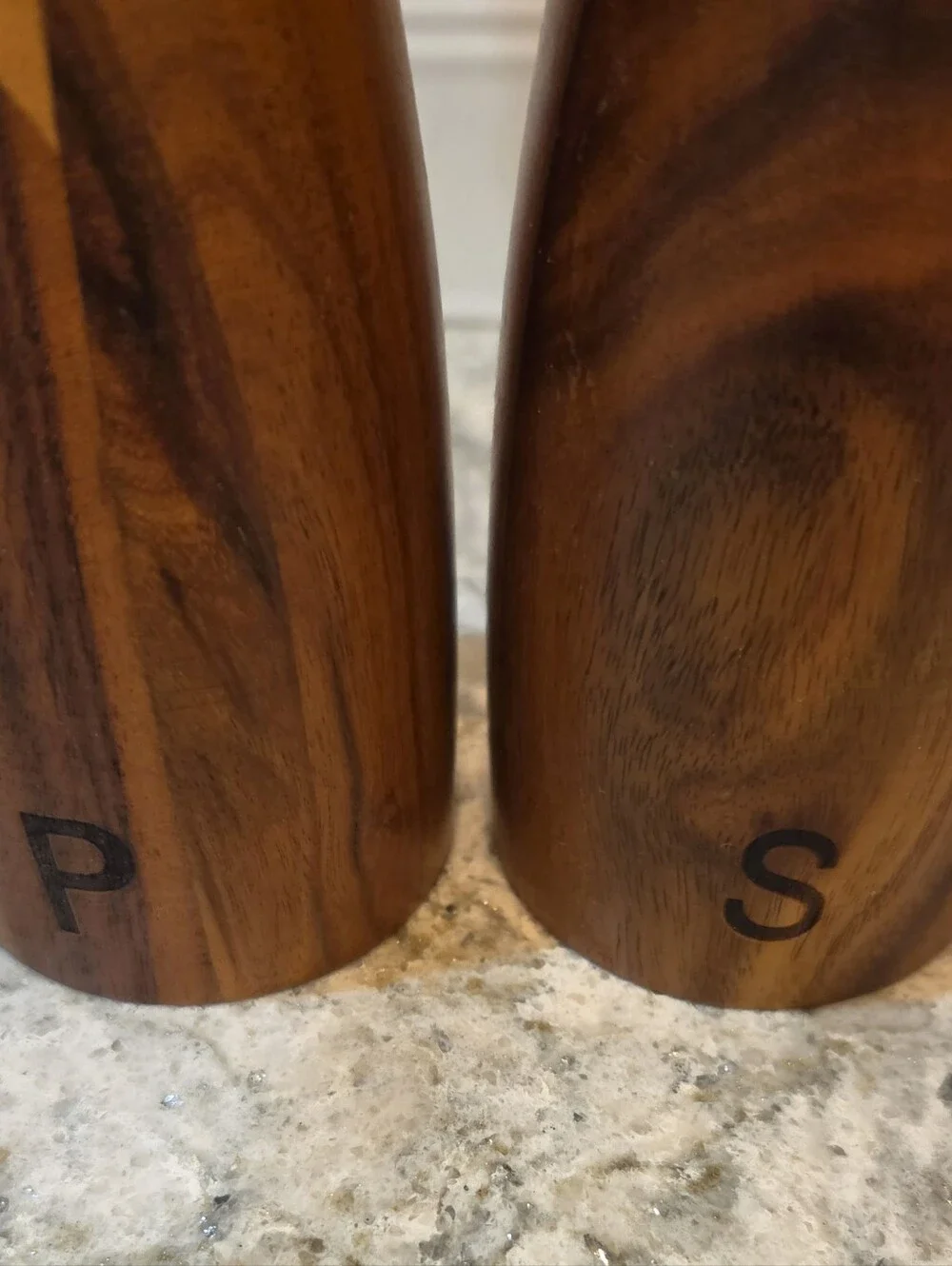 1 Set Gennua Kitchen Acacia Wood Salt and Pepper Grinder Set Working Mills 9in